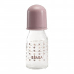 Biberon en verre Stars 110ml poudre rose Beaba