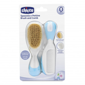 brosse et peigne bleu Chicco