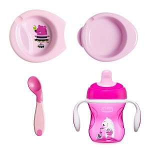 Coffret Repas Bébé 6m+ rose Chicco