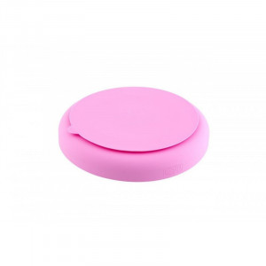 Plat à compartiments en silicone avec ventouse 12m+ rose
