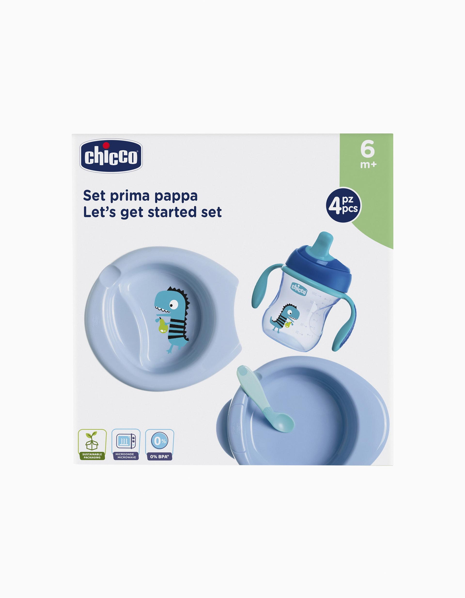 Coffret Repas Bébé 6m+ bleu Chicco - Les bébés du bonheur