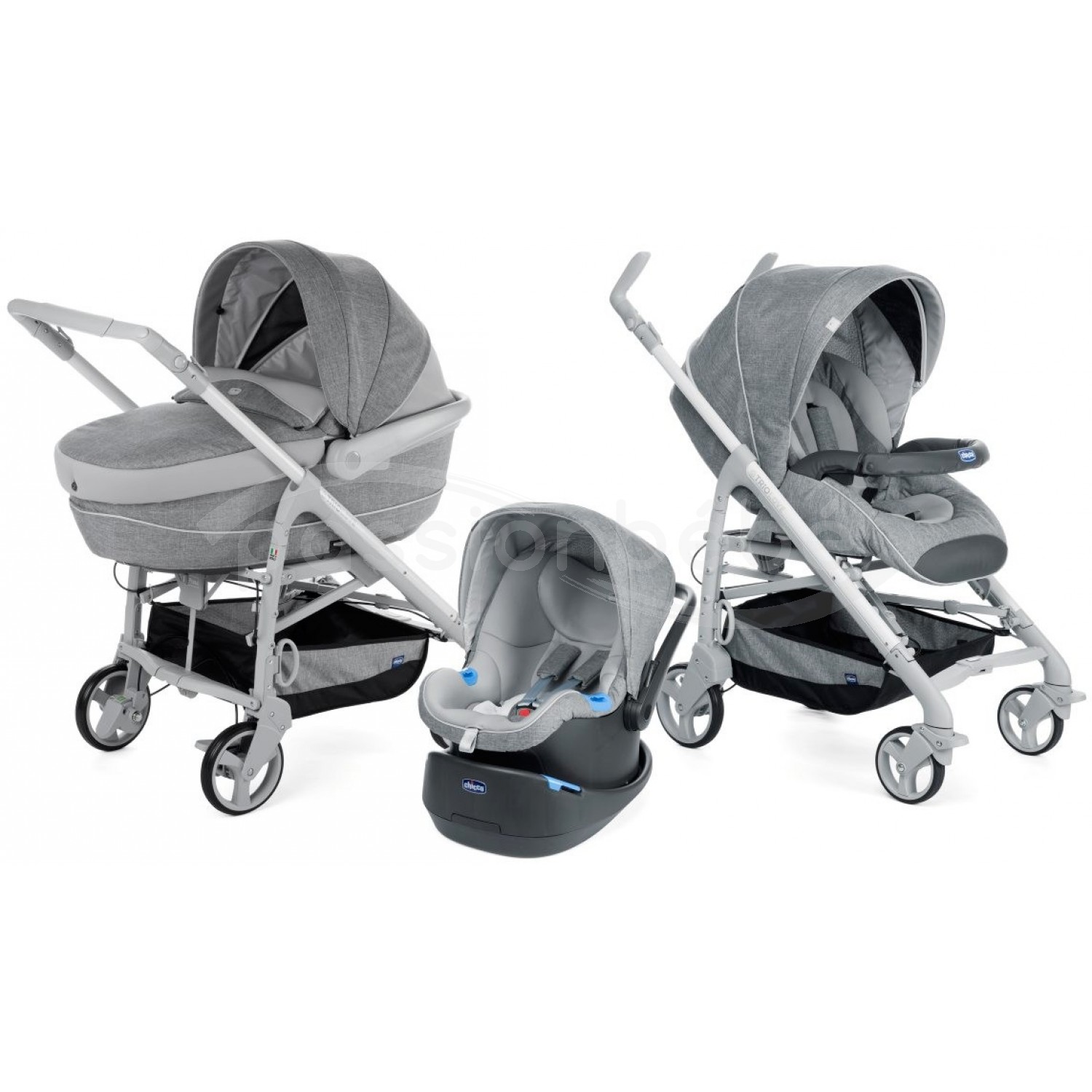 Poussette Activ3 Jet Black Chicco - Les bébés du bonheur