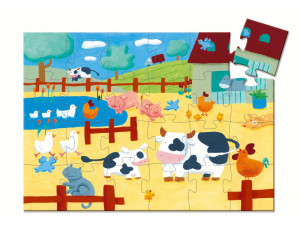 Puzzles silhouettes - Les vaches à la ferme Djeco