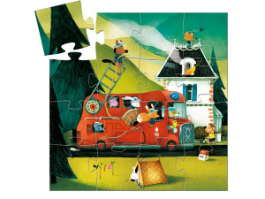 Puzzles silhouettes - Le camion de pompier Djeco
