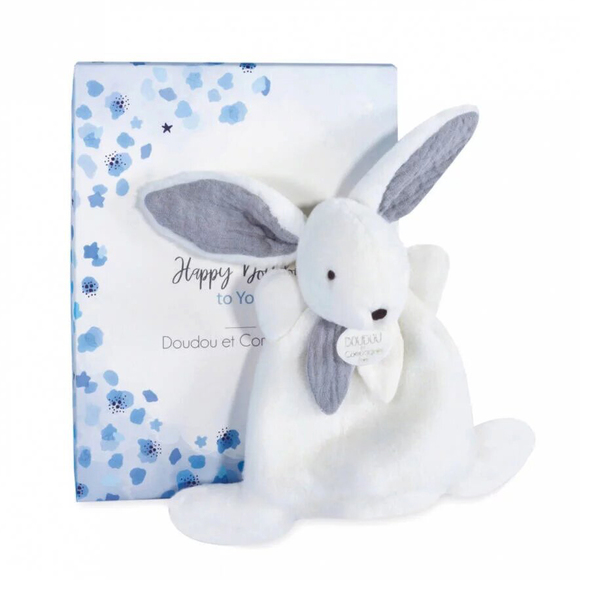 Doudou lapin happy glossy 17 cm Doudou et Compagnie - Les bébés du bonheur