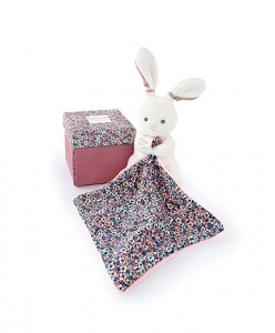 Doudou pantin Lapin rose Bohaime Doudou et Compagnie