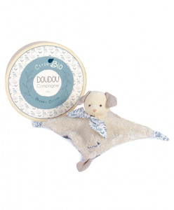 Doudou chien bleu Botanic BIO - 25 cm