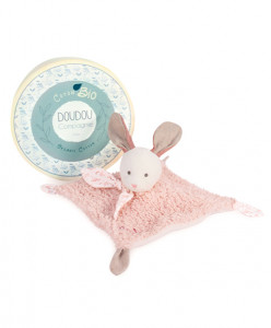 doudou lapin rose Botanic BIO - 25 cm