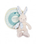 Peluche Pantin Lapin blanc - doudou Botanic BIO - 25 cm