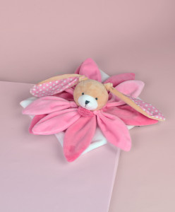 Doudou Lapin Pétales Collector Rose 28 cm Doudou et Cie