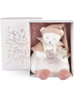 Doudou Ours Cape Rose 25 cm Collection Anniversaire Doudou et Compagnie