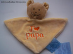 Doudou triangle « J'aime papa » JAUNE