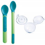 Lot de 2 cuillères thermosensibles vert Mam