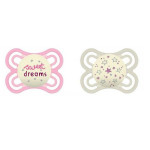 Lot de 2 sucettes perfect nuit 2-6 mois Mam