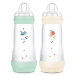 Lot de 2 biberons anti colique Easy Star 320ml Sealife - Menthe Mam