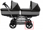 Roue avant Duette - Triplette SW avant noire 5 bâtons Peg Perego