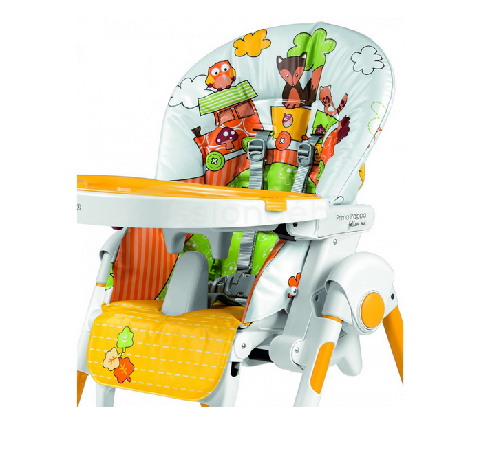 Peg Perego Prima Pappa Follow Me, chaise haute, Multicolore (fox