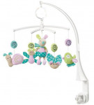 Mobile musical lapin turquoise Baby Fehn