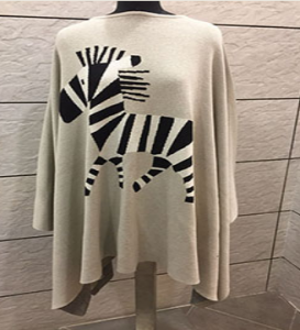 Poncho/plaid adulte - tricot - Zebre Quax