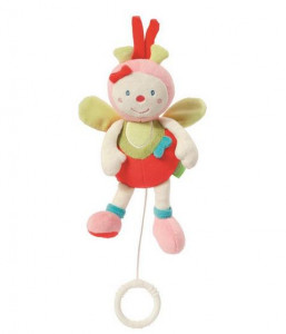 Mini doudou musical Les Diabolos grenadine Babyfehn