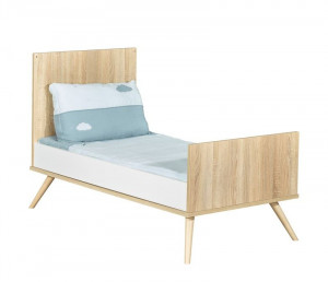 Chambre Séventies bleu Little big bed 140x70 + commode + armoire