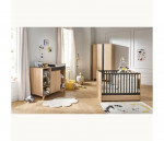 Chambre Nova Lit 120x60 + commode + armoire - gris volcan