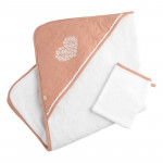 Cape de bain + gant Petit Cœur – Sauthon