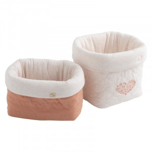 Lot de 2 panières Petit Cœur – Sauthon