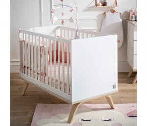 Serena : lit bébé 120x60 + commode + armoire