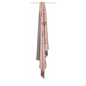 Couverture maille rose 100x80 Chao Chao Sauthon