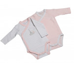 Lot de 2 bodies blanc/rose LILIBELLE