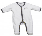 Pyjama velours blanc/gris taille BABYFAN