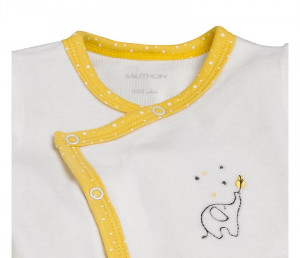 Pyjama velours blanc/jaune BABYFAN