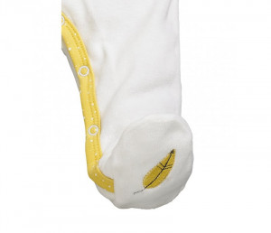 Pyjama velours blanc/jaune BABYFAN