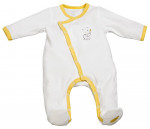 Pyjama velours blanc/jaune BABYFAN