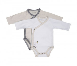 Lot de 2 bodies blanc/noir Chao Chao Sauthon