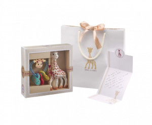 Coffret naissance Sophie la girafe + Hochet cœur