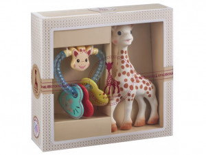 Coffret naissance Sophie la girafe + Hochet cœur